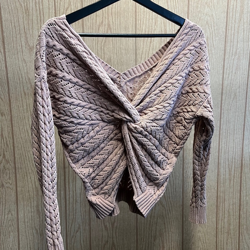 Brown Nude Knit Sweater